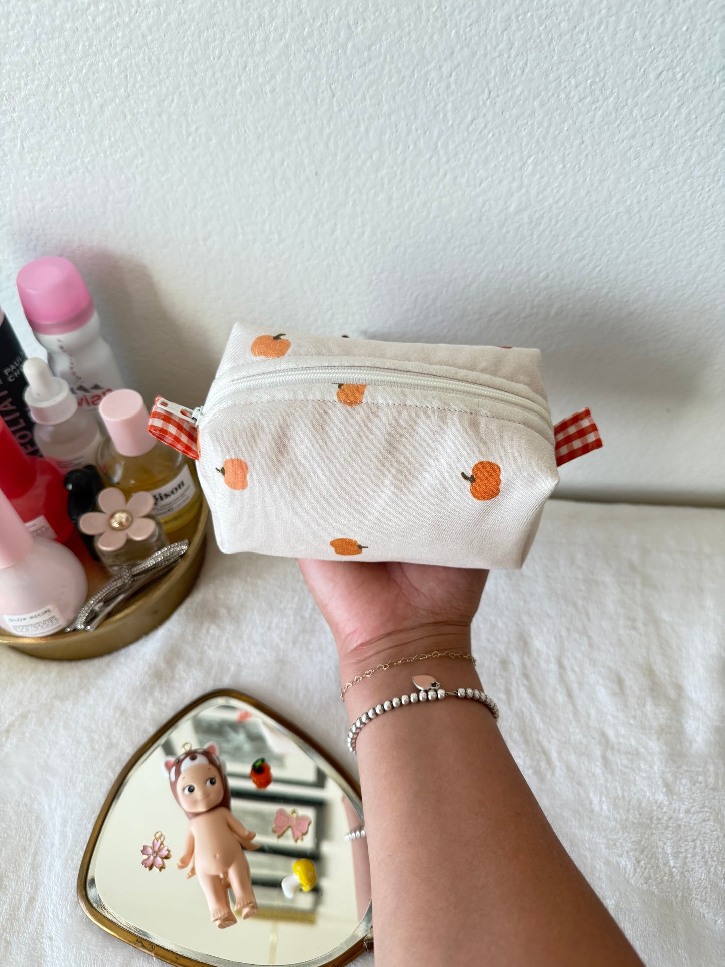 Pumpkin Spice Small Lippy Makeup Pouch