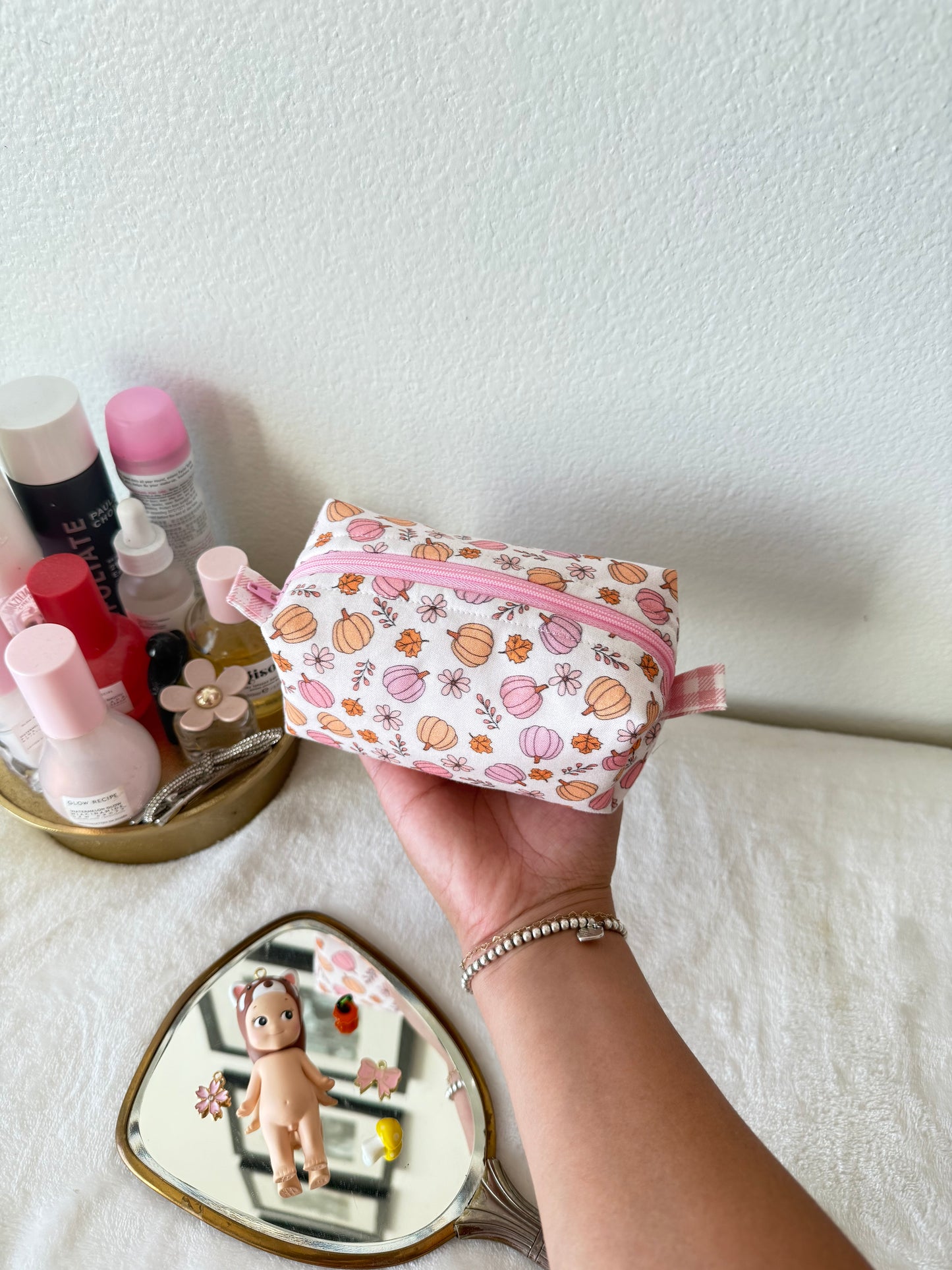 Pink Pumpkin Small Lippy Makeup Pouch