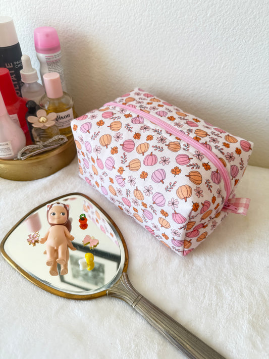 Pink Pumpkin Medium Makeup Pouch