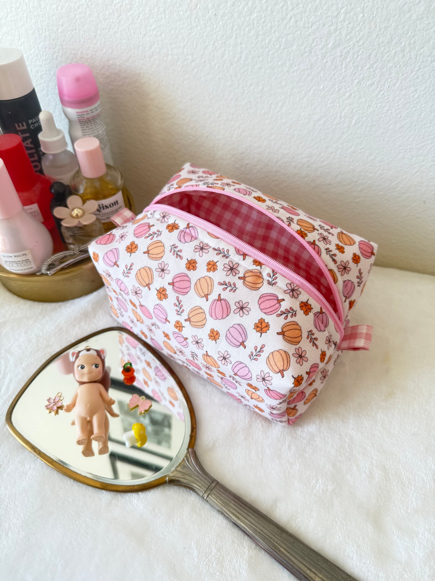 Pink Pumpkin Medium Makeup Pouch